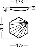 Гипсовая 3д панель Artpole Elementary Heksa-shell E-0011 173x200 мм — фото 9, Гипсовые 3Д панели