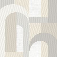 Обои Andrea Rossi Gallinara 54318-2 Винил на флизелине (1,06*10,05) Серый/Бежевый, Геометрия/Абстракция — фото 1, Обои для стен