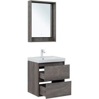 Тумба под раковину Aquanet Милан 60 336372 подвесная Дуб рошелье — фото 10, Тумбы под раковину