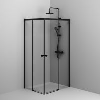 Душевой уголок AM.PM X-Joy 100х80 W94G-403-10080-BТ профиль Черный матовый стекло прозрачное — фото 10, Душевые уголки