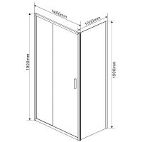 Товар: Душевой уголок Vincea Garda 140x100 VSR-1G1014CLG профиль Брашированное золото стекло прозрачное - фото 4 Душевой уголок Vincea Garda 140x100 VSR-1G1014CLG профиль Брашированное золото стекло прозрачное — фото 4, Прямоугольные душевые уголки