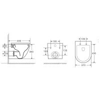 Комплект унитаза WeltWasser Merzbach 043 GL-WT 10000009939 с инсталляцией Cersanit Black 35 S-IN-BLACK-Cg-w с сиденьем Микролифт и клавишей смыва Хром — фото 8, Комплекты унитаз + инсталляция
