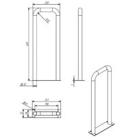 Поручень Aquatek Хром арт-POR-0000002 — фото 6, Поручни для ванной