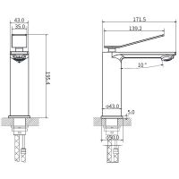 Товар: Смеситель для раковины Vincea Verse VBF-2VE1MB Черный матовый - фото 3 Смеситель для раковины Vincea Verse VBF-2VE1MB Черный матовый — фото 3, Смесители