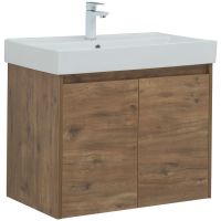 Тумба под раковину Aquanet Nova Lite 75 298852 подвесная Дуб рустикальный — фото 2, Мебель для ванной