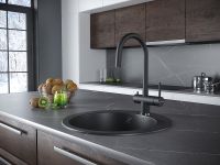 Смеситель для кухни Paulmark Heller He213218-401 Антрацит — фото 2, Смесители для кухни