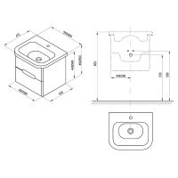 Тумба под раковину Ravak SD Chrome II 65 X000001291 подвесная Белая глянцевая — фото 4, Тумбы под раковину
