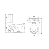 Унитаз компакт Santeri Ультра 1.P401.3.S00.00B.F с бачком и сиденьем — фото 7, Напольные унитазы