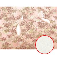 Фреска Ortograf Aurora 34124 Фактура флок FLK Флизелин (4*3) Бежевый/Розовый, Листья/Цветы/Птицы арт-34124 (флок FLK) — фото 1, Фрески