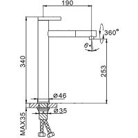 Смеситель для раковины Frap H52 F1052-15 Белый Хром — фото 11, Смесители