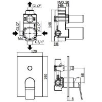 Смеситель для душа Paffoni Tilt TI015BO/M Белый матовый — фото 2, Смесители