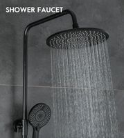 Душевая система Frap H67-6 F2467-6 Черная матовая — фото 10, Душевые стойки