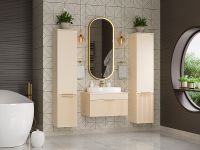 Товар: Шкаф пенал Brevita Enfida 35 R ENF-05035-030P Бежевый матовый - фото 11 Шкаф пенал Brevita Enfida 35 R ENF-05035-030P Бежевый матовый — фото 11, Мебель для ванной