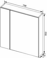 Зеркальный шкаф Aquanet Эвора 80 R 182741 Дуб антик — фото 8, Зеркальные шкафы в ванную