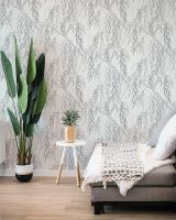 Обои Solo Willow E201703 Винил на флизелине (1,06*10) Серый/Серебряный, Листья — фото 4, Обои для стен