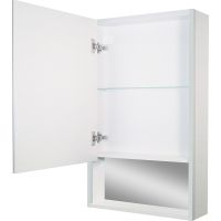 Зеркальный шкаф Континент Filit White 50 L МВК186 с подсветкой Белый — фото 4, Зеркальные шкафы в ванную