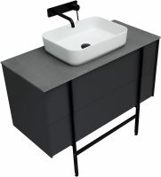 Тумба под раковину Allen Brau Reality 100 1.32007.AM подвесная Антрацит матовый — фото 19, Тумбы под раковину