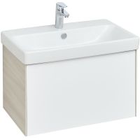 Тумба под раковину Aquaton Асти 70 1A263001AXD70 подвесная Белая глянцевая — фото 1, Тумбы под раковину