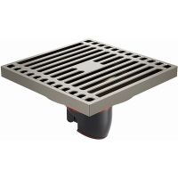 Душевой трап Orange 100x100 TR01-005ni с решеткой Никель — фото 1, Трапы для душа