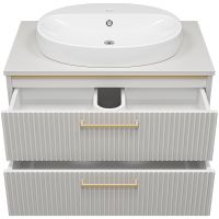 Товар: Тумба с раковиной Brevita Elche 80 УТ000022432 подвесная Серый кашемир Золото - фото 4 Тумба с раковиной Brevita Elche 80 УТ000022432 подвесная Серый кашемир Золото — фото 4, Мебель для ванной
