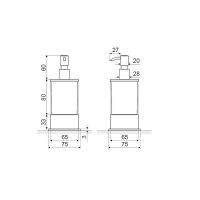 Дозатор жидкого мыла Excellent Riko DOEX.1616BL Черный — фото 3, Дозаторы