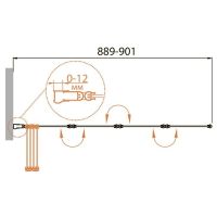 Товар: Шторка на ванну Cezares Relax 90 R RELAX-V-4-90/140-P-Bi-R профиль Серый стекло текстурное - фото 4 Шторка на ванну Cezares Relax 90 R RELAX-V-4-90/140-P-Bi-R профиль Серый стекло текстурное — фото 4, Складные шторки для ванной