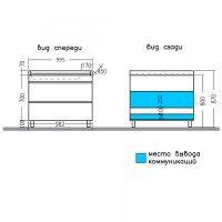 Тумба под раковину СанТа Марс 100 700298 Белый — фото 4, Тумбы под раковину