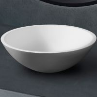 Раковина-чаша Abber Stein 40 AS2608 Белая матовая — фото 2, Раковины накладные