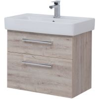 Тумба под раковину Dreja Q Max 80 77.0008D подвесная Дуб кантри — фото 1, Мебель для ванной