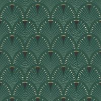 Обои RASCH Denzo II 433258 Винил на флизелине (0,53*10,05) Зеленый, Абстракция — фото 1, Обои для стен