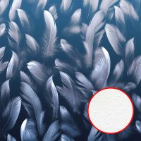 Фреска Ortograf Levity 33365 Фактура бархат FX Флизелин (2,7*2,7) Синий, Перья — фото 1, Фрески