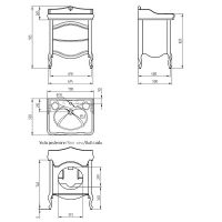 Тумба под раковину Migliore Impero 70 25977 Слоновая кость — фото 3, Тумбы под раковину