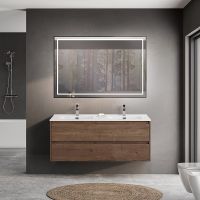 Тумба под раковину BelBagno Kraft 120 KRAFT-1200-2C-SO-2-RT подвесная Rovere Tabacco — фото 14, Тумбы под раковину