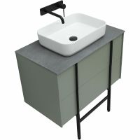 Тумба под раковину Allen Brau Reality 80 1.32005.CGM подвесная Олива матовая — фото 28, Мебель для ванной