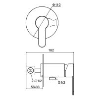 Гигиенический душ со смесителем Frap H801-6 F72801-6 Черный матовый — фото 16, Гигиенические души
