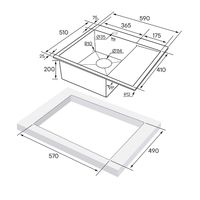 Кухонная мойка Paulmark Kroner 59F PM225951-BGL Брашированное золото — фото 3, Кухонные мойки