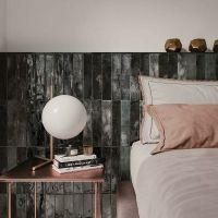 Керамическая плитка DNA Tiles Enamel Charcoal 123144 настенная 5х25 см — фото 2, Керамическая плитка