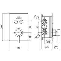 Смеситель для душа Rav Slezak Seina SE986BOX Хром — фото 2, Смеситель для душа
