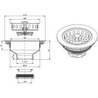 Выпуск для кухонной мойки Rav Slezak MD0819SM Бронза — фото 3, Донные клапаны