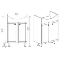 Товар: Тумба под раковину VIANT Париж 55 VPAR55ER-T2ST Белая - фото 5 Тумба под раковину VIANT Париж 55 VPAR55ER-T2ST Белая — фото 5, Тумбы под раковину
