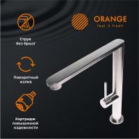 Смеситель для кухни Orange Steel M99-000ni Никель — фото 6, Смесители