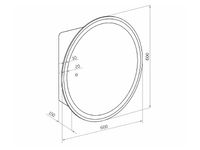 Зеркальный шкаф Creto Tour 60 17-D600WH с подсветкой Белый — фото 5, Зеркальные шкафы в ванную