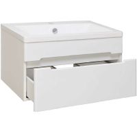 Тумба под раковину Runo Парма 75 00000001140 подвесная Белая — фото 2, Тумбы под раковину