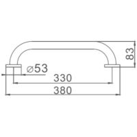 Поручень Ростовская Мануфактура Сантехники A1027 Хром — фото 5, Аксессуары для ванной