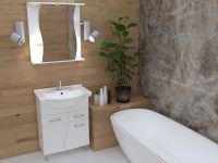 Товар: Зеркальный шкаф Stella Polar Волна Верея 50 SP-00000032 с подсветкой Белый - фото 3 Зеркальный шкаф Stella Polar Волна Верея 50 SP-00000032 с подсветкой Белый — фото 3, Мебель для ванной