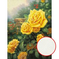 Фреска Ortograf Цветы 3614 Фактура флок FLK Флизелин (1,5*2) Зеленый/Желтый, Цветы/Живопись — фото 1, Фрески