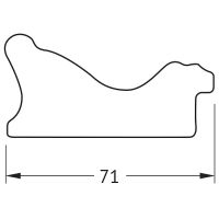 Зеркало Evoform Exclusive 114х54 BY 3927 с фацетом в багетной раме - Черное дерево с золотом 71 мм — фото 5, Мебель для ванной