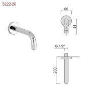 Товар: Излив для смесителя Giulini Futuro F3222-20 Хром - фото 2 Излив для смесителя Giulini Futuro F3222-20 Хром — фото 2, Комплектующие для душевого оборудования