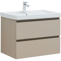 Тумба под раковину Aquanet Вега 2.0 70 337942 подвесная Бежевая — фото 1, Мебель для ванной