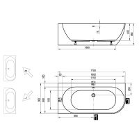 Акриловая ванна Ravak Freedom Corner 170x80 R XC00100042 без гидромассажа — фото 4, Акриловые ванны